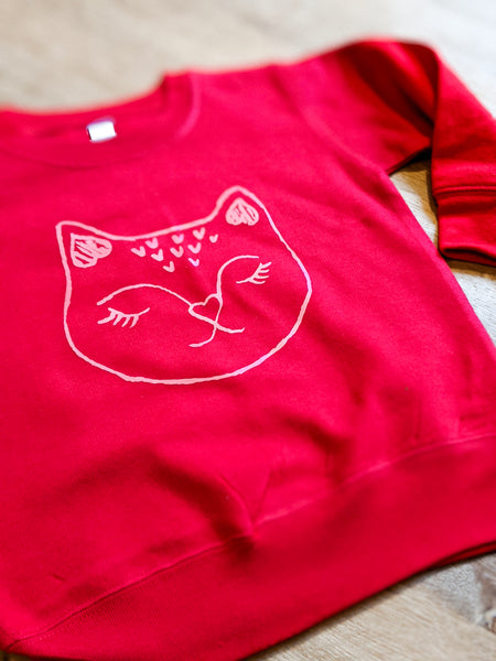 Red Heart Kitty pullover