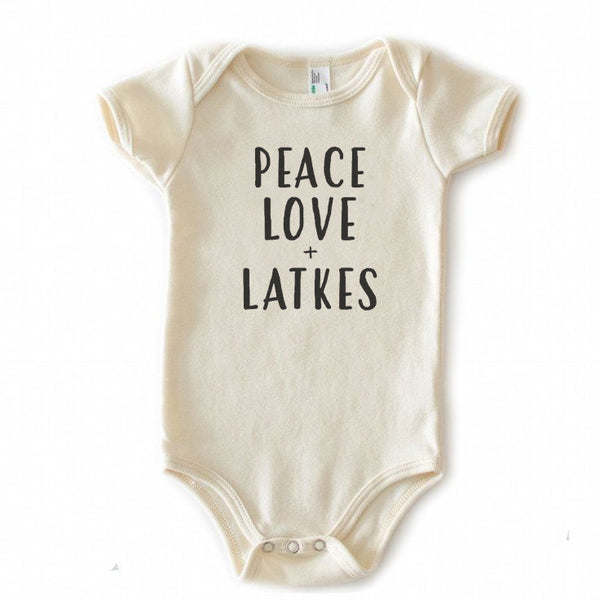 Peace, Love, and Latkes onesie
